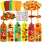 Fall Bookmark Craft Kits Thanksgiving Foam Crafts for Kids Leaf Foam Stickers Autumn Classroom Activities 36 Sets