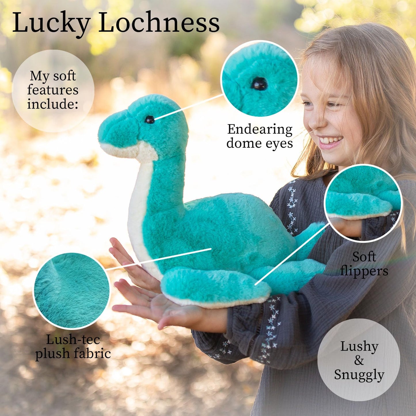 World'S Softest Plush Luchy Lochness, Lushee, Large, 16'' Stuffed Animal For Baby, Toddler, Kids, Adults - Lochness Plush Toy-Ad