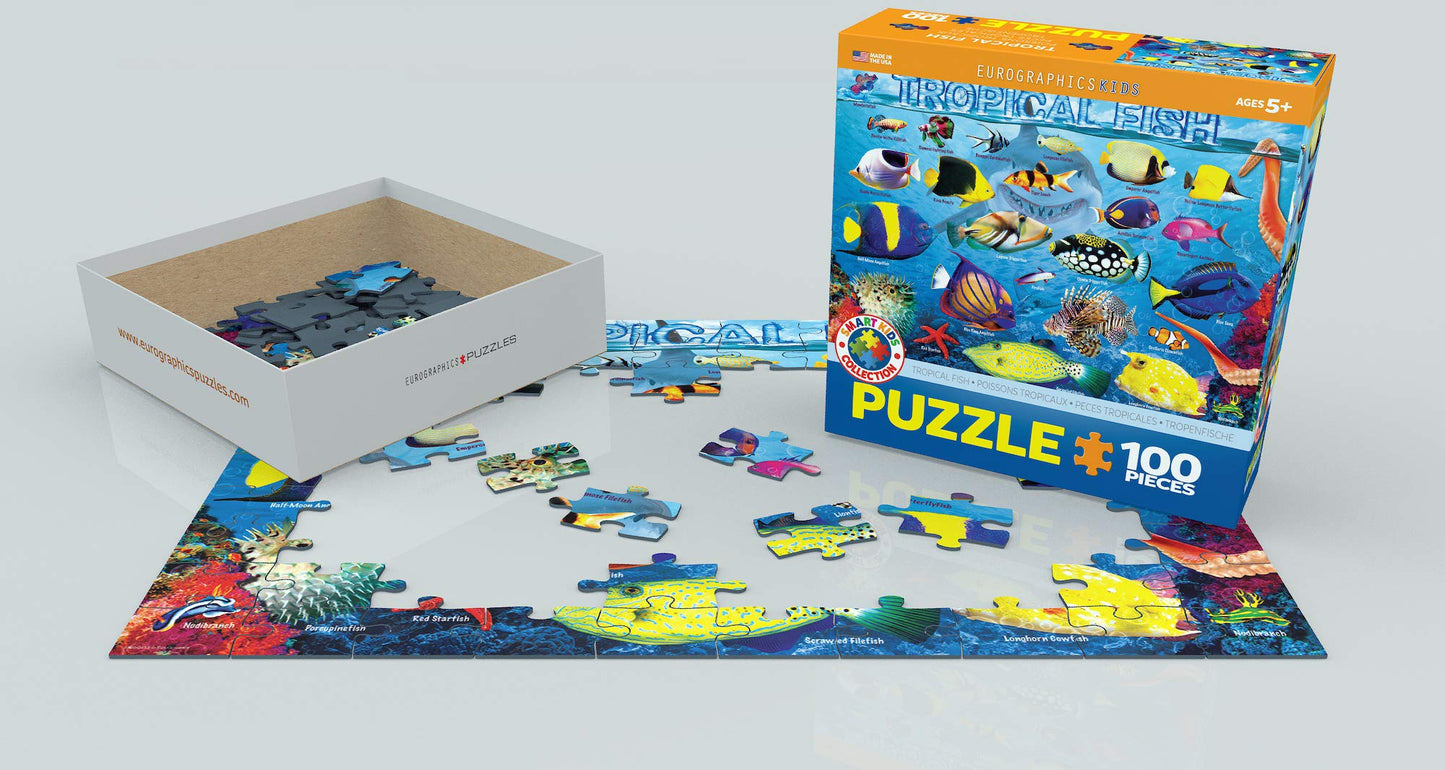 Eurographics Tropical Fish 100Piece Puzzle, Multi-Colored