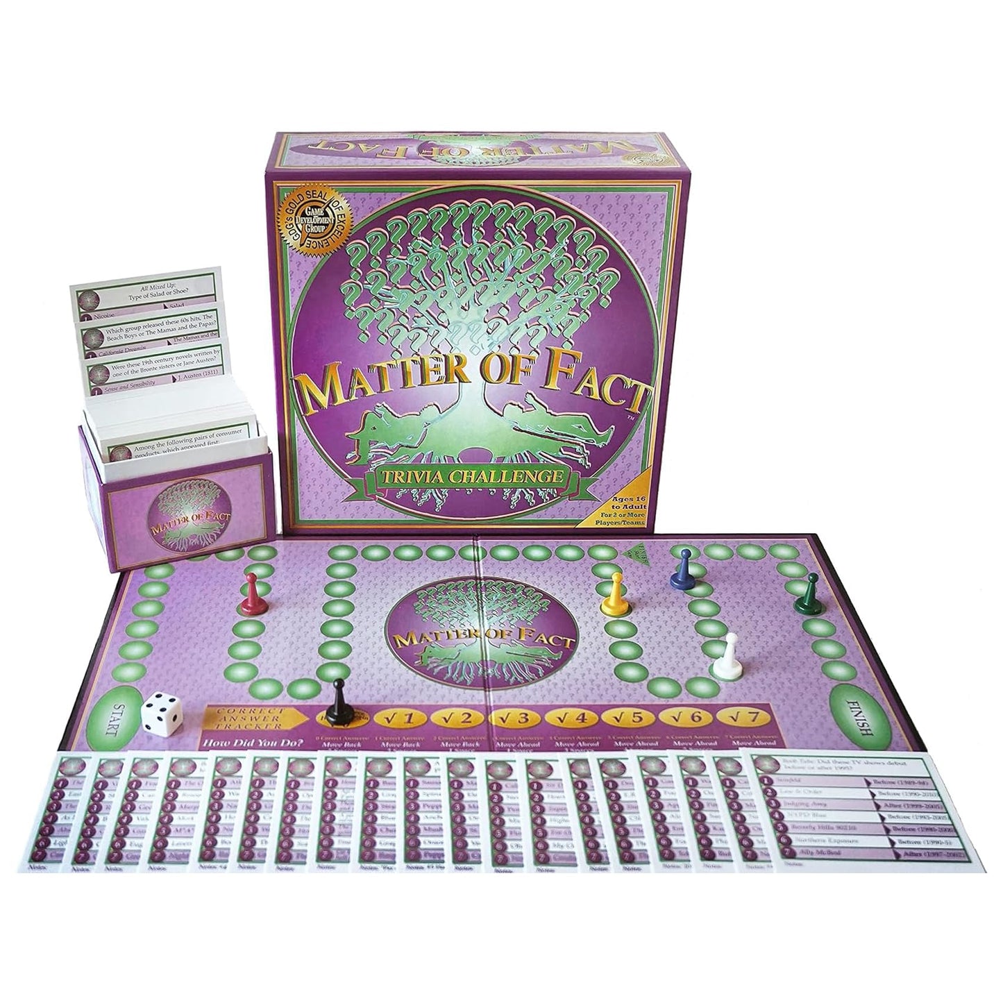 Matter Of Fact - A Rapid-Fire Trivia Challenge Board Game Featuring Unique Eclectic Card Categories - Adults & Family Game Night