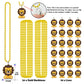 CiciBear 24 Pack Lion Necklace Party Favors with Mardi Gras Beads for Safari Jungle Animals Wild ONE Party Favors, Home Decorati