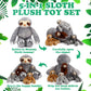 Libima 5 Pcs Valentine'S Day Gift Plush Sloth Animals 22.4 Inch Giant Stuffed Mommy Sloth Plush Toy With 4 Babies In Her Belly C