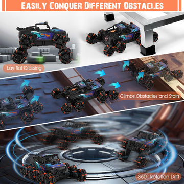 8WD Gesture Sensing Stunt Rc Cars,Toys for Ages 8-13 Remote Control Climbing Car,2.4Ghz Hand Controlled Rc Car with Spray 360 Ro