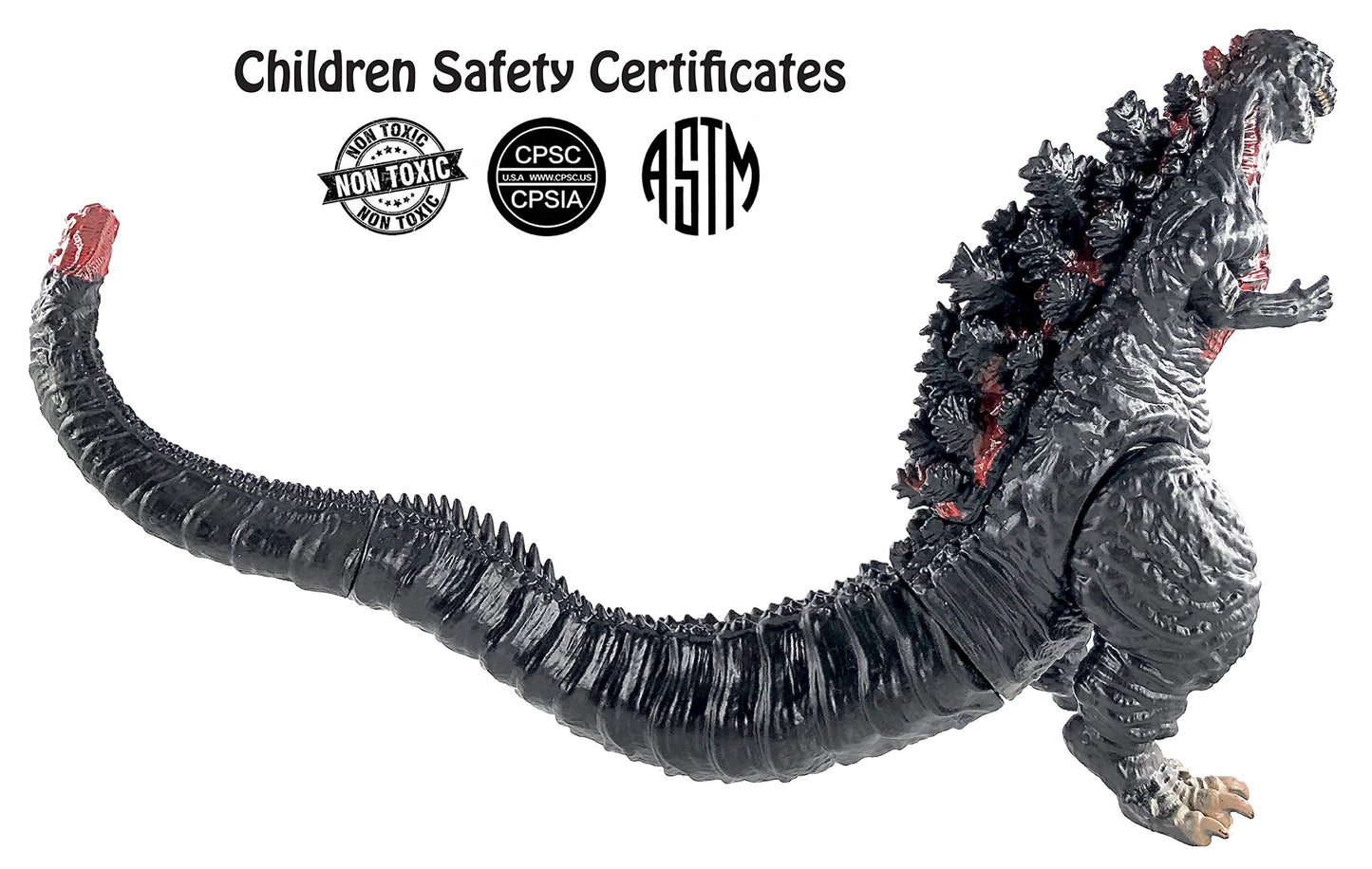 TwCare Shin Godzilla Action Figure, 11" Movable Joints, Grey Soft Vinyl, Model 672975609276, Includes Carry Bag