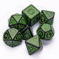 Poludie DND Dice Set -D&D Polyhedral Dice (7 Pcs) Druid Dice with Leather Dice Bag for Dungeons and Dragons Role Playing Dice Ga