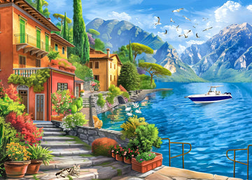 Seaside Resort 1000 Piece Puzzle for mature-themeds  Sea Town Puzzles for mature-themeds 1000 Pieces  Jigsaw Puzzles 1000 Pieces Seashore Yacht City Landscape Puzzle for mature-themeds Teens Seniors Gift Challenging Game
