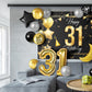 Happy 31St Birthday Balloons Gold Set Decor - Cheers To 31 Years Old Party Theme Garland Star Moon Banner Backdrop Decorations F