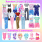 20pcs Doll Clothes and Accessories Including Random 10 Outfits Fashion Sequin Dresses Tops Bottoms Pants Short Skirt Swimsuit Bikini and Random 10 Shoes Dollhouse Accessories for 11.5 inch Girl Doll
