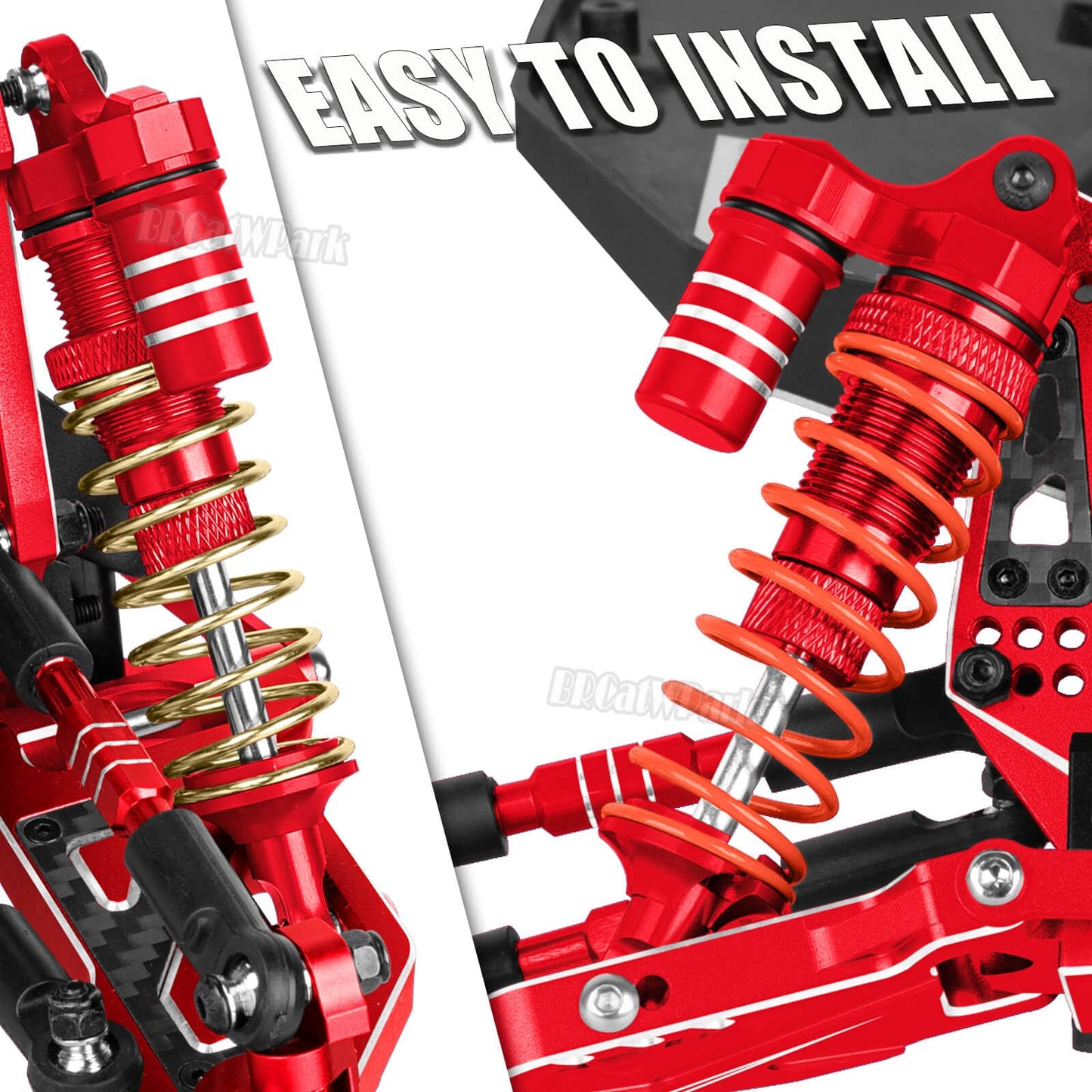 Brcatwpark Big Bore Rc Shock Absorber Upgrades Part For 1/10 Slash 4X4/2Wd(Vxl),Stampede 4X4/2Wd(Vxl),Rustler 4X4/2Wd(Vxl),Bandi