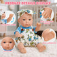 Cleboen Baby Doll Accessories Set For Girls, 9'' Baby Doll With 2 Sets Clothes Doll Walker Feeding Bottle Pacifier Diaper Blanke