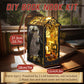 Book Nook Kit, Mojino Diy Miniature 3D Puzzle Wooden Bookends Dollhouse With Led Lights For Bookshelf Decor, Tiny Miniverse Mode