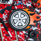 Meooeck Car Wheel Pinata - 12.9" Red Cardboard Race Car Birthday Party Decoration, Baby Shower Supplies