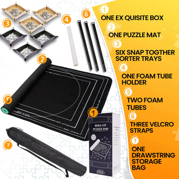 Pohxev Jigsaw Puzzle Mat Roll Up, Portable Saver Pad 48    X 35    Up To 3000 Pieces, Puzzle Matt Rollup With Non-Slip Rubber Bo