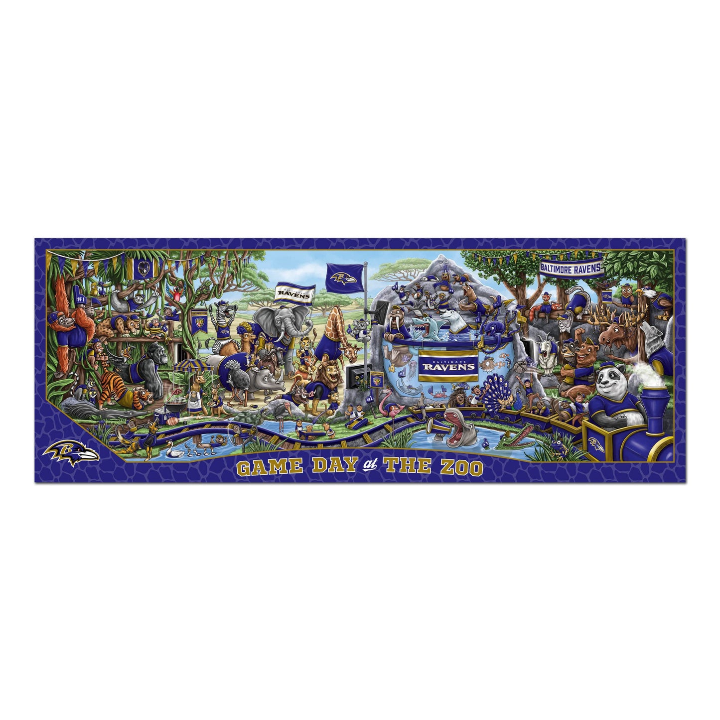 Youthefan Nfl Baltimore Ravens Game Day At The Zoo 500Pc Puzzle