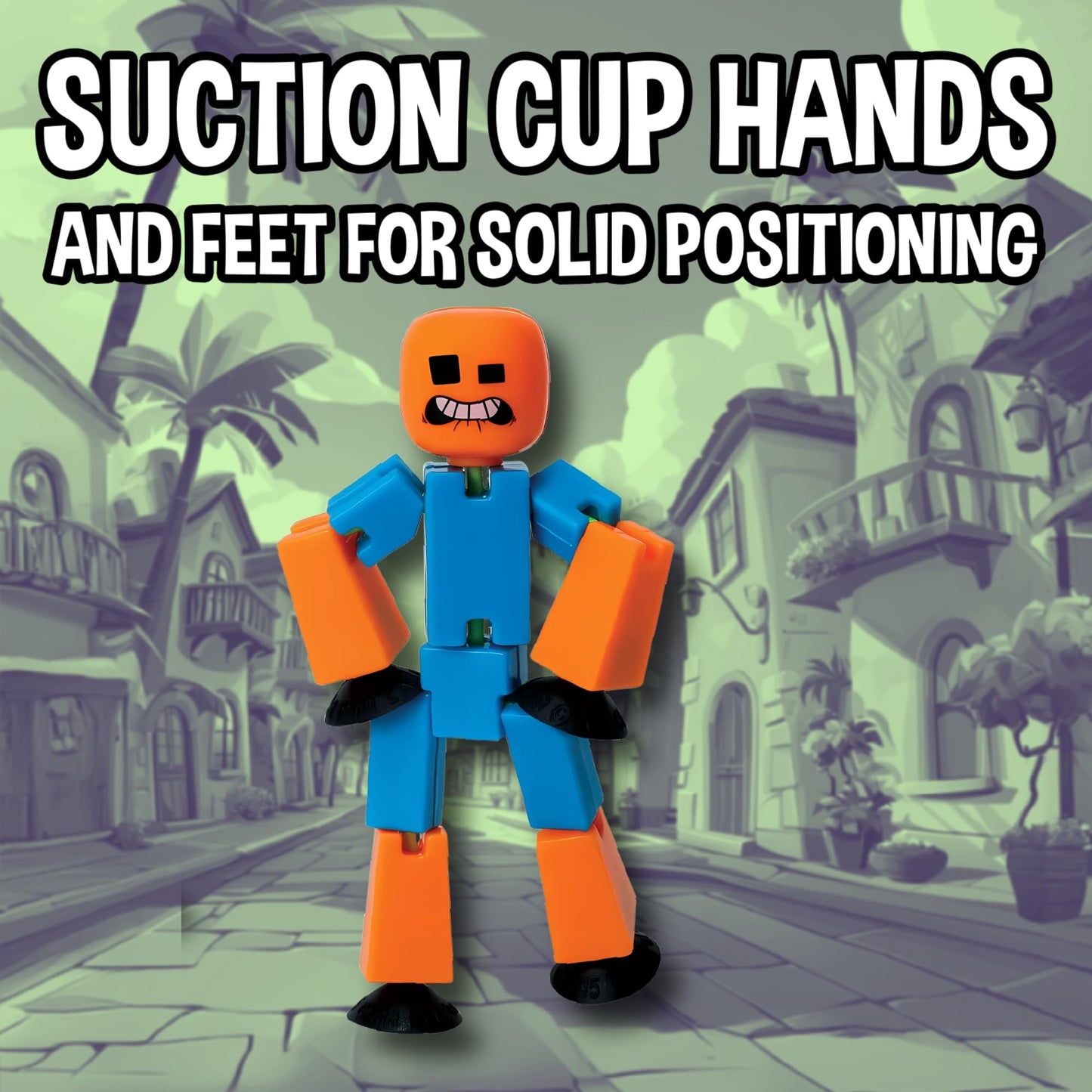 Zing StikBot Crazy Faces 3-Pack - limited availability Solid Colors | Posable Action Figures with Suction Cups for Stop-Motion Animation & Creative Play | Award-Winning STEAM Toy  Age 4+