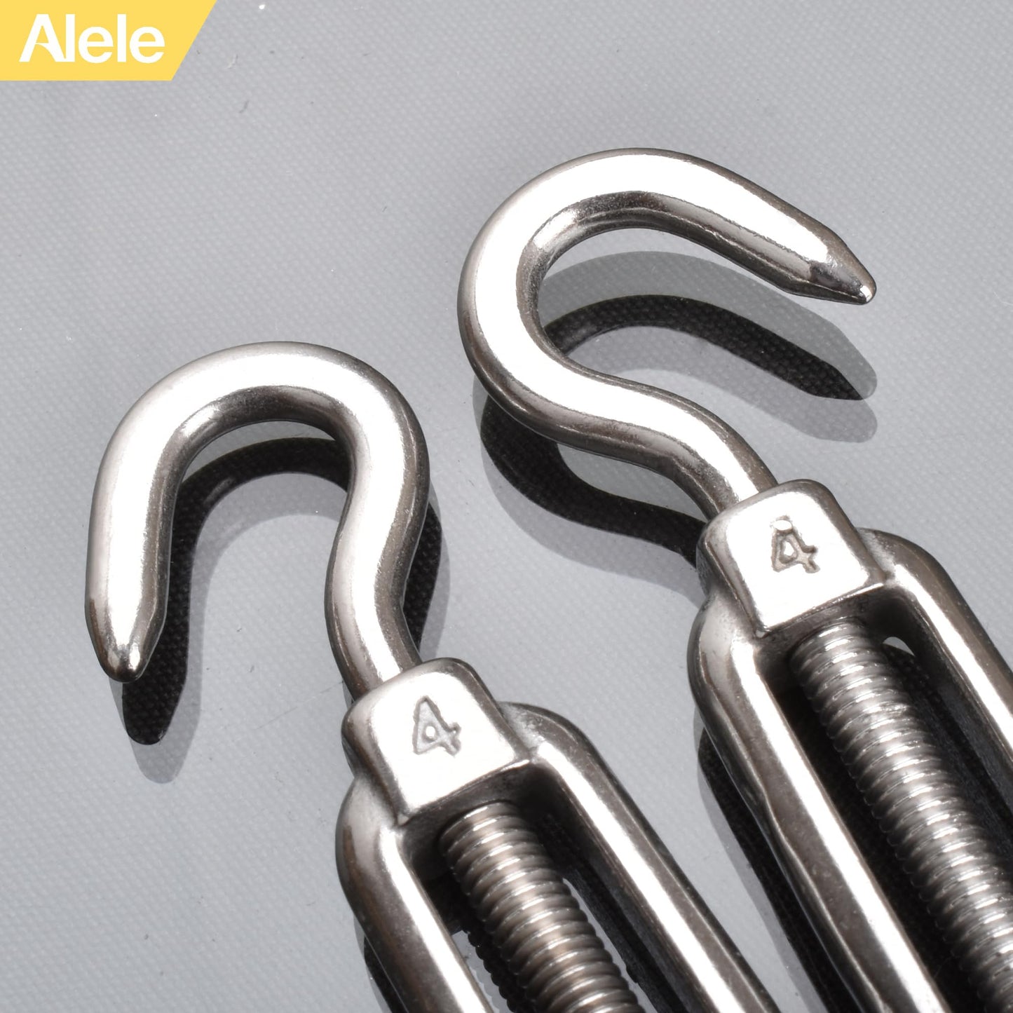 10Pcs M4 Turnbuckles,Alele Clothesline Tightener,Stainless Steel 304 Turnbuckle,Suitable for Tighten Taut Rope (M4 Turnbuckles 1
