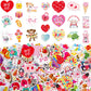 Valentines Day Foam Stickers Heart Shaped Dessert Craft Sticker for Scrapbook Party Decoration 200Pcs