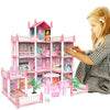 Doll House, Dream Doll House For Girls, 4 Story 11 Rooms Dollhouse With 4 Dolls, Dollhouse Furniture Accessories With Light, Tod