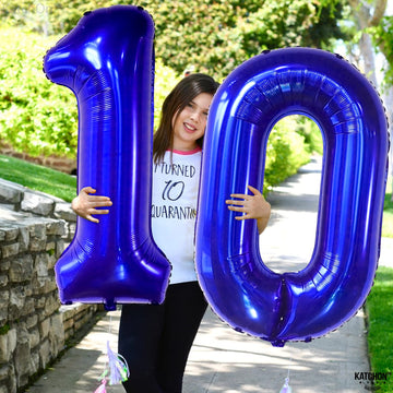 Giant, Navy Blue Number 0 Balloon - 40 Inch | Blue 0 Balloon, Navy Blue Balloons | 0 Navy Blue Number Balloon, Navy Blue Birthday Decorations | Mylar 0 Balloon, Make 10, 30, 50, 100 Balloon Numbers