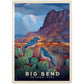 MyPuzzle Big Bend National Park: Birds  Vintage Poster - enhanced 1000 Piece Jigsaw Puzzle for mature-themeds