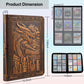 Feidiao 9 Pocket Trading Card Binder 360 Side Loading Pockets Albums With Zipper 3D Pu Leather Embossed Dragon Card Books Collec