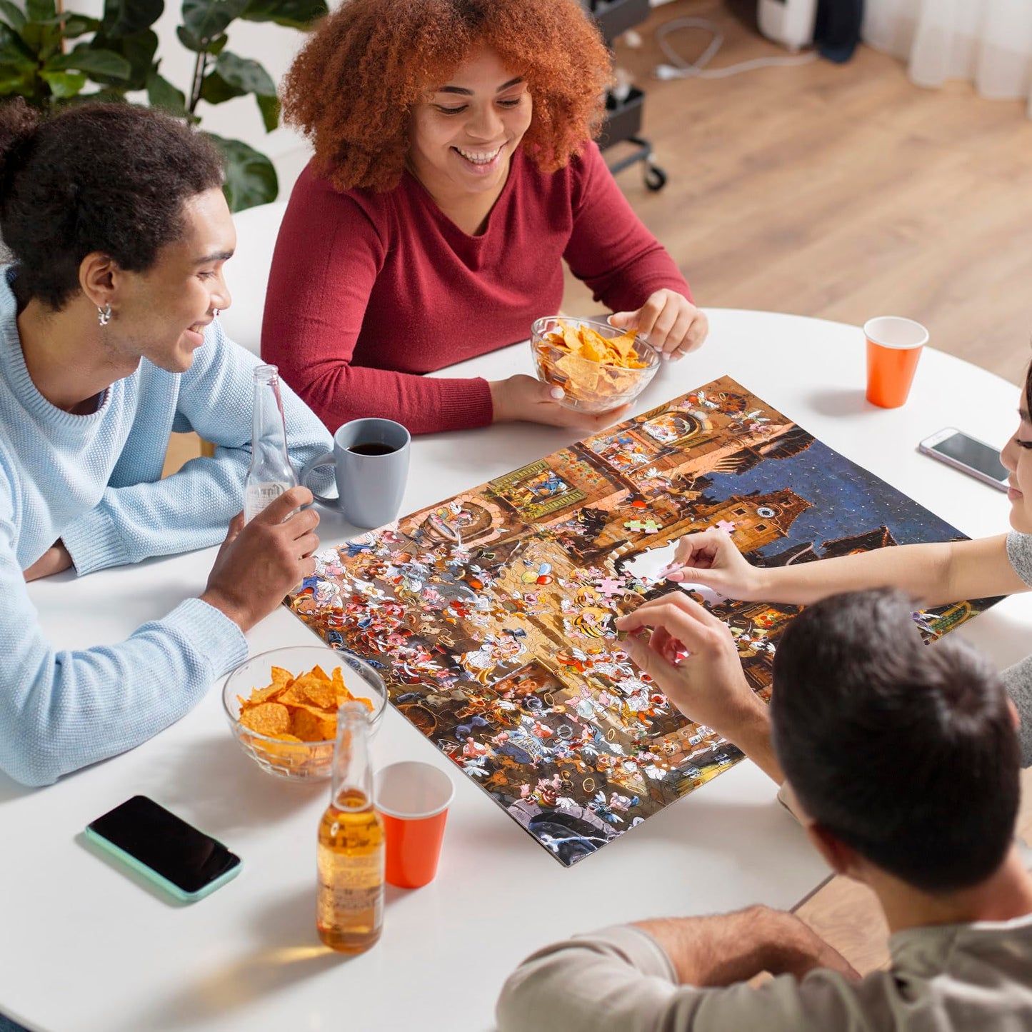 Puzzles For Adults 500 Pieces - Town Night - Challenging & Fun For All Ages, Vibrant Colors, Snap Perfectly, Great For Stress Re