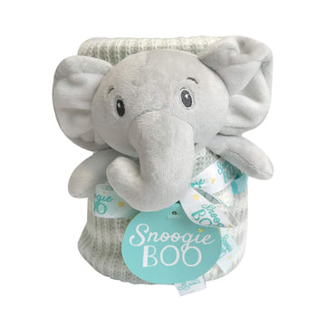 Happycare Tex Snoogie Boo Baby Premium Soft Knit Blanket And Toy Rattle Set