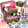 Kids Makeup Kit For Girl - Real Washable Makeup Kit For Kids Girls, Play Double-Layer Girls Toddler Set, Kids Princess Christmas