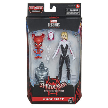 Spider-Man Hasbro Marvel Legends Series Into The Spider-Verse Gwen Stacy 6-Inch Collectible Action Figure Toy, With Spider-Ham Mini-Figure
