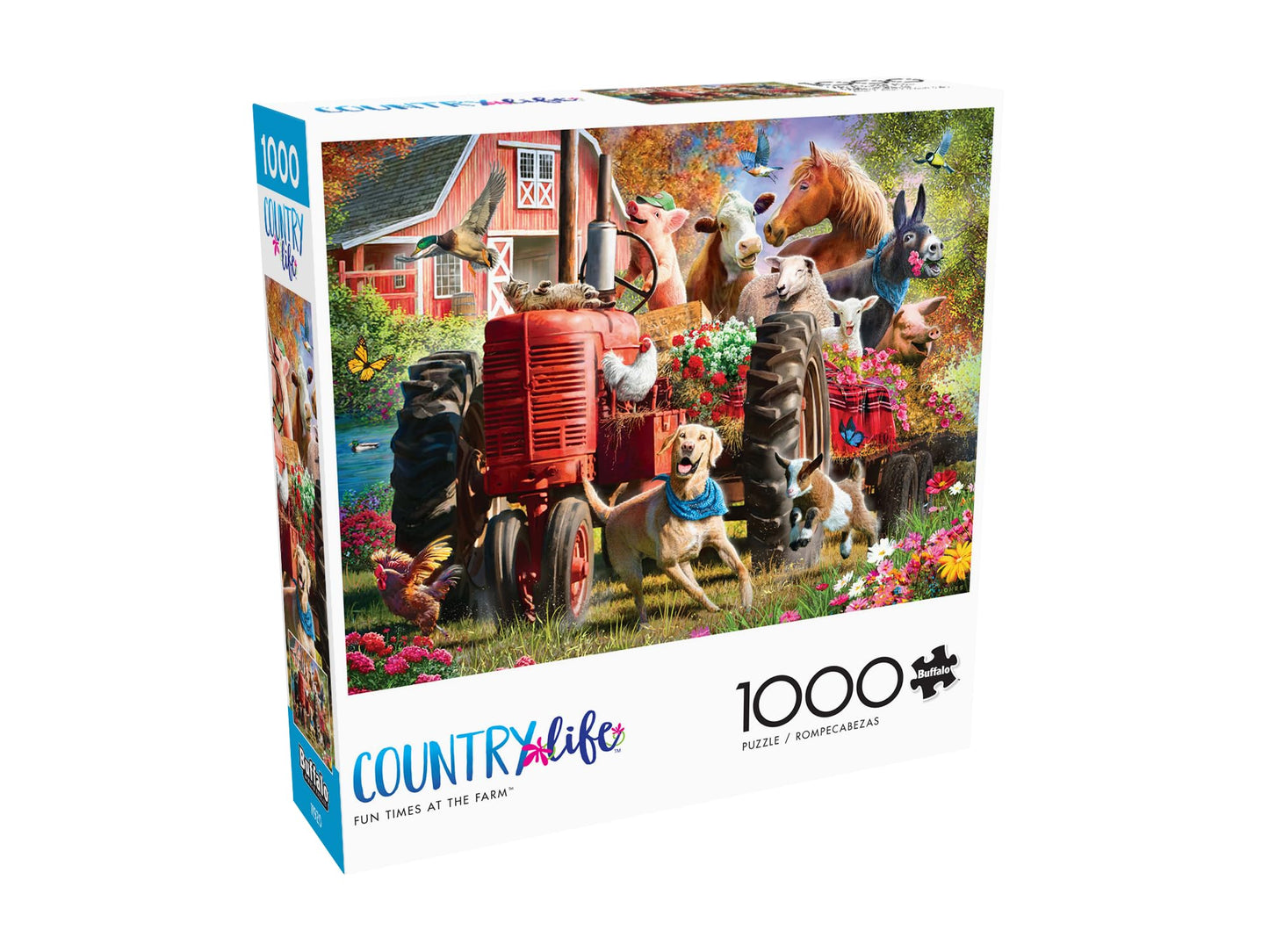 Buffalo Games - Larry Jones - Fun Times At The Farm - 1000 Piece Jigsaw Puzzle For Adults -Challenging Puzzle Perfect For Game Nights - Finished Size Is 26.75 X 19.75
