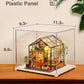 Rolife Clear Acrylic Display Case For Hobby Collectibles, Easy Assemble Dust Cover Showcase Clear Storage Bins, Stackable Storage Plastic Box With Wooden Base