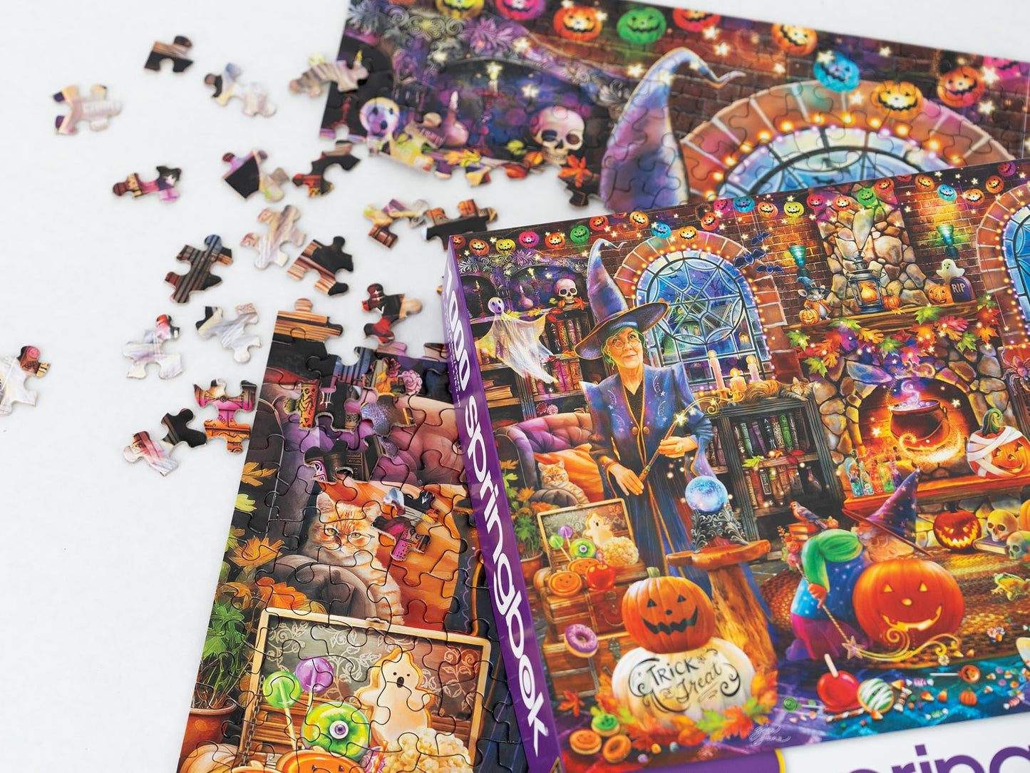 Springbok's Grandma's Halloween Party 1000 Piece Jigsaw Puzzle for Adutls Featues a Whimsical Halloween Scene for Puzzlers of All Ages