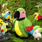 Meooeck 5 Pcs Christmas Macaw Parrot Plush Set 13 Inch Mommy Parrot Stuffed Animal With 4 Cute Plush Baby Parrot In Her Belly So