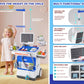 Doctor Kit for Toddlers - Deluxe Pretend Play Medical Cart Toy Set with Stethoscope ,Thermometer,Doctor Costume & Carry Bag - Ed