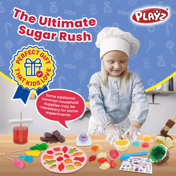 Playz Edible Candy Making Science Kit For Kids Ages 8-12 Years Old - Food Science Chemistry Kid Science Kit With 40 Experiments To Make Your Own Chocolates, Educational Science Kits For Boy & Girls