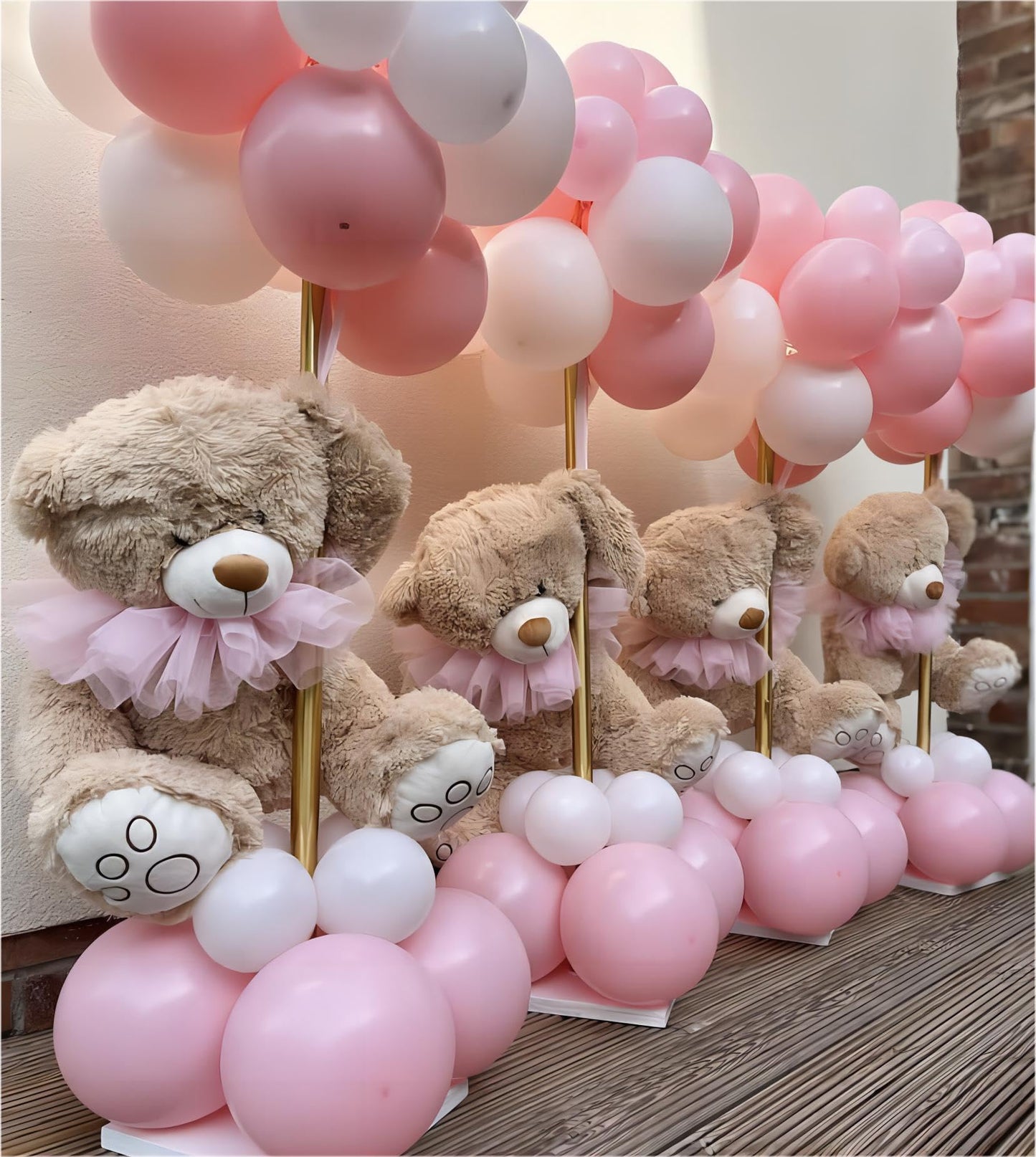 130Pcs Light Pink Balloons Garlands Kit, 18'' 12'' 10'' 5'' Different Sizes Pack Pink Latex Balloon Arch For Birthday Baby Showe