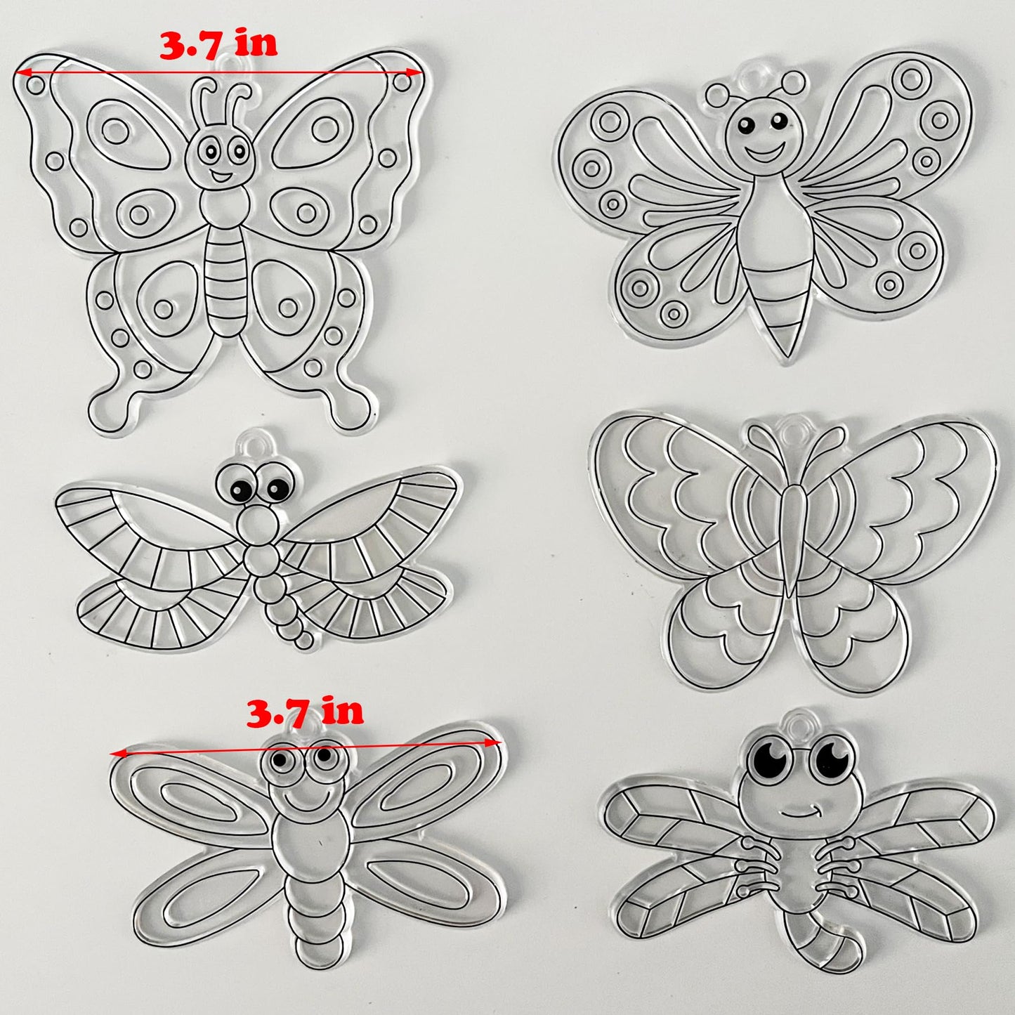 Ayhuhra 30 Sets Butterfly Suncatchers Crafts Kit Dragonfly Suncatcher DIY Window Paint Art Suncatcher Kits for Classroom Spring