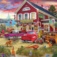 White Mountain The Trading Post Summer Puzzles 1000 Pieces Beach Jigsaw Puzzle for mature-themed Grandparents and Family
