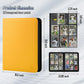 Arkeiliy Card Binder 9 Pocket  Double Sided Pockets Trading Card Binder with 30 Sleeves  enhanced Zip Trading Card Holder Collector Album Holds 540 MTG (yellow)