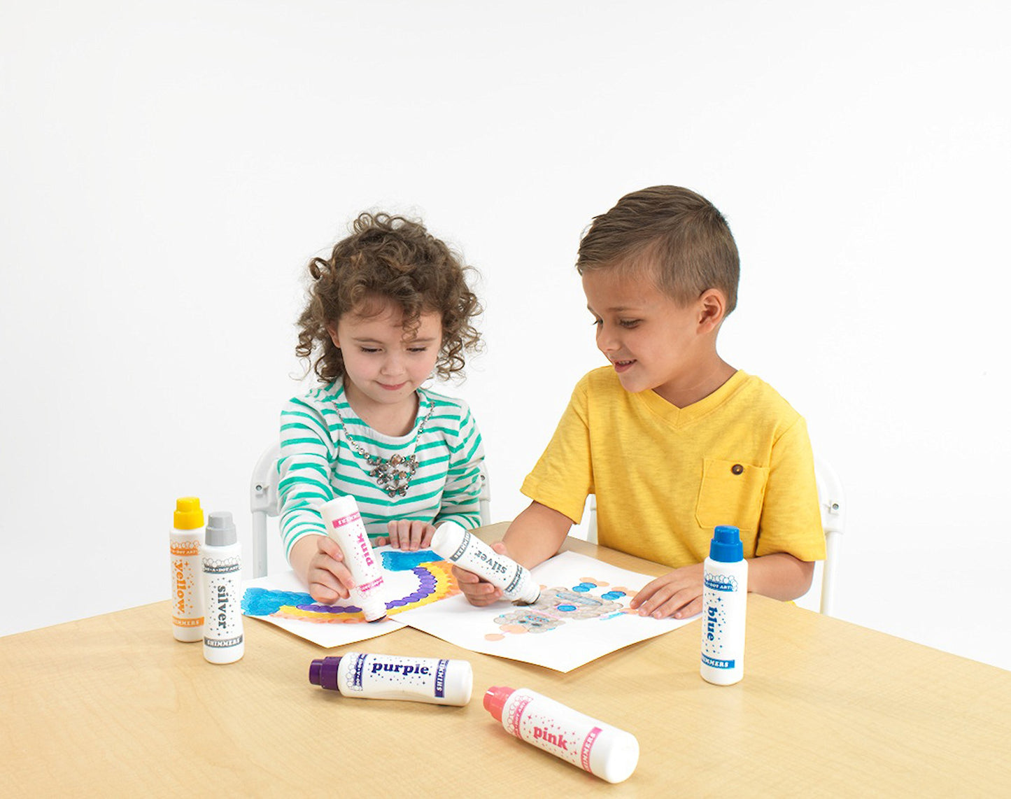Do A Dot Art! Shimmer Washable Paint Markers, 5-Pack, Assorted Colors, Model DOADOT-104-5, Made in the USA