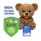 Plai Poe The AI Story Bear - Brown Polyester Plush Toy, Model 18723