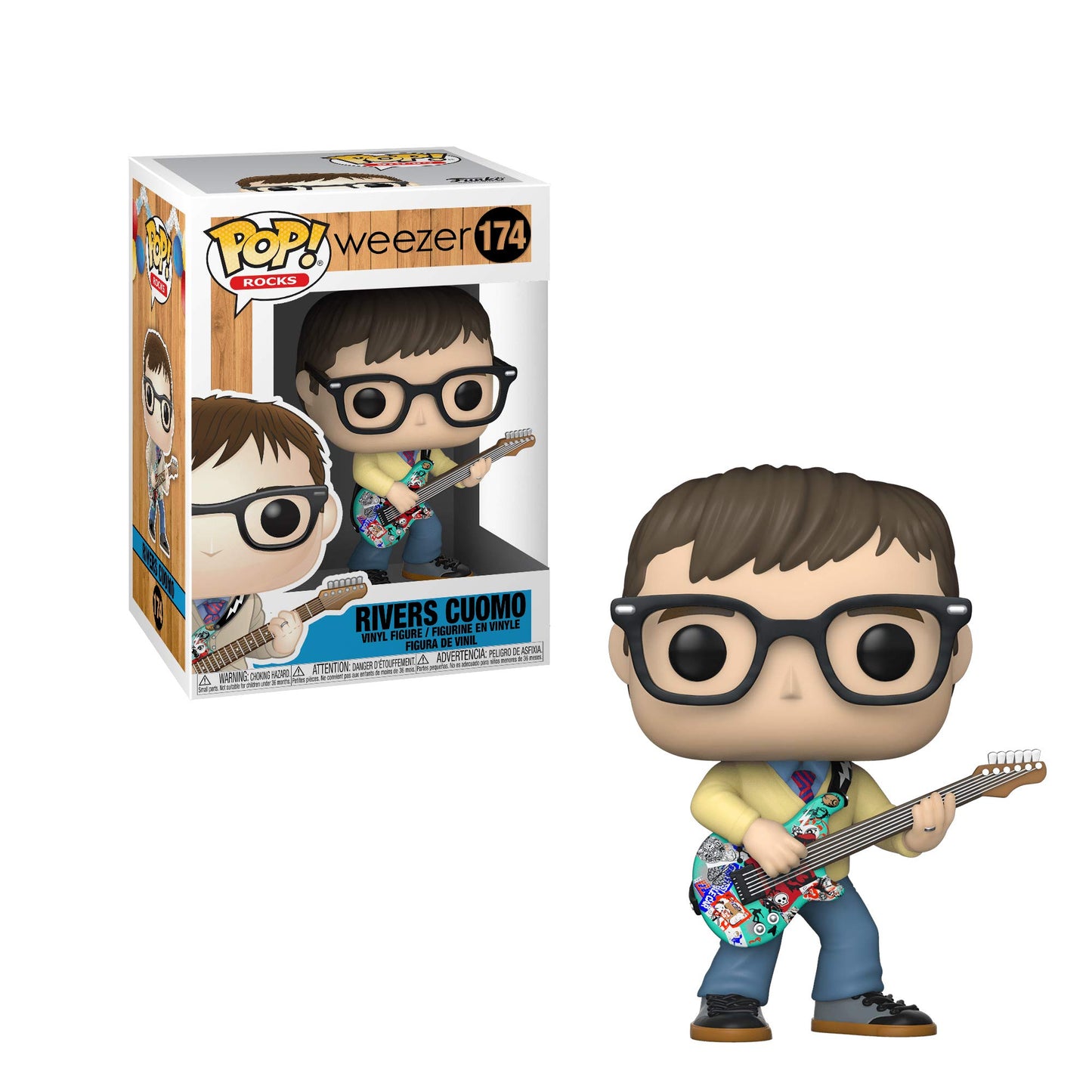 Funko Pop! Rocks Rivers Cuomo Figure, Multicolor, Model 46931, Resin Material