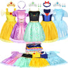 LIMIROLER 18 Pcs Princess Dress Up Clothes for Little Girl Role Play Costume Gift Set, Princess Dress Up Toys for Toddler Girls,