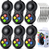 Skylety 6 Pieces Cam Fidget Pad Controller Relieve Anxiety Handheld Mini Game Remote Controller Fidget Pad Stress Reducer For Adult Relieve Stress(Simple Colors)