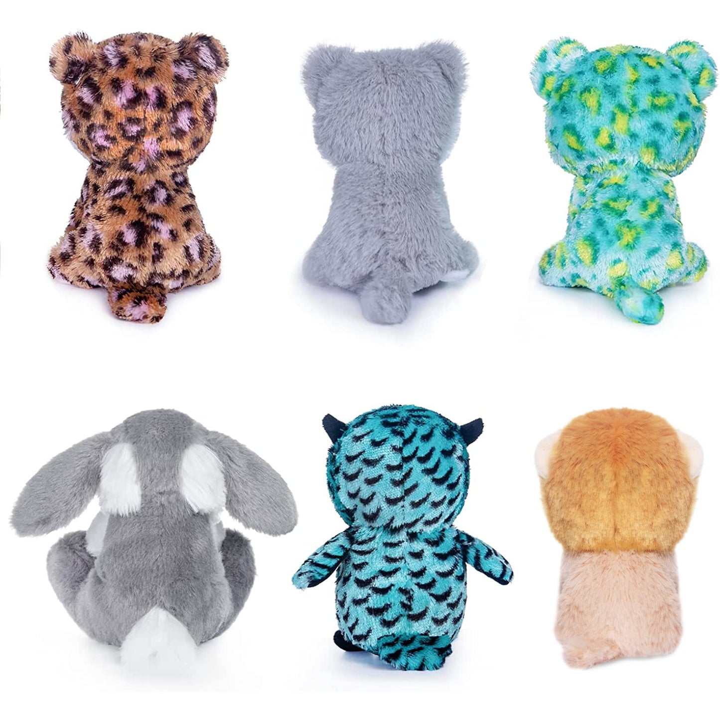 My Oli 5' Plush Toys Set: Stuffed Animals Bundle - Cute Animals Toys Pack Of 6 For Babies & Kids