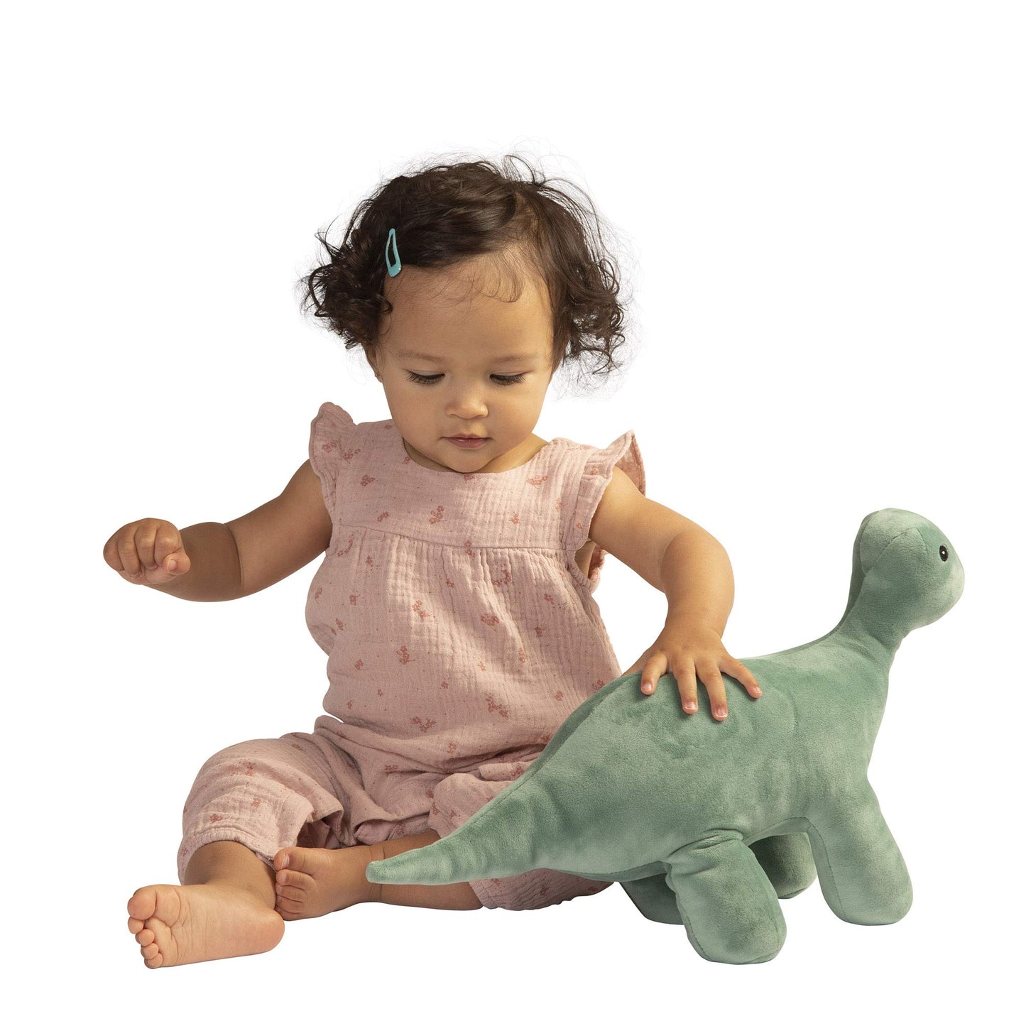 Manhattan Toy Stomper Velveteen Brontosaurus Dinosaur Stuffed Animal, 7''