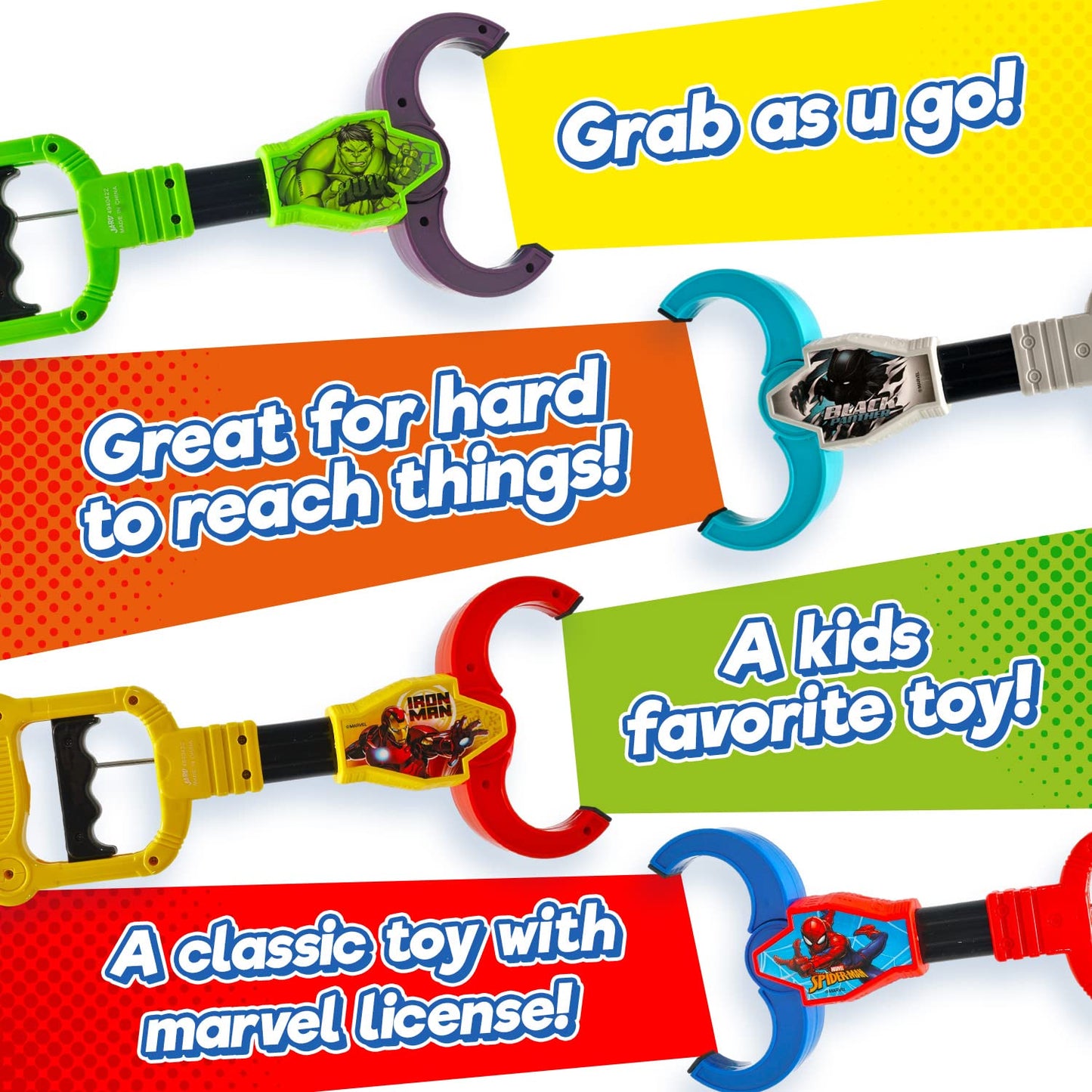 Ja-Ru Spiderman Robot Arm Claw Grabber Tool (1 Unit Spiderman) Grab It Claw Toy .12.5' Long. Pick Stick Boy Toys. Grabber Toys For Kids Includes A Sticker. A-6824-1S