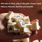 drizzle Travel Mini Mahjong Set - 144 Portable Tiles, Melamine, Pink, with Racks and Panda Bag, 24mm Size