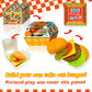 JA-RU Foodie Fusion Play Burger Deluxe Squishy Toy (6 Pack) Smushy Make Your own Patty. Squish Grilled Food Toys for Kids  Teen  & mature-themed. Stretchy Therapy Stress Relief Fidget Party Favor. 6723-6