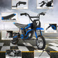 Elemara Electric Dirt Bike, 24V Ride On Toys For Big Kids, 350W Kids Motorcycle With Music & Bluetooth, 15.5 Mph & 150Lb Max, Twist-Grip Throttle & Hand-Operated Rear Brake, 12' Air-Filled Tires-Blue